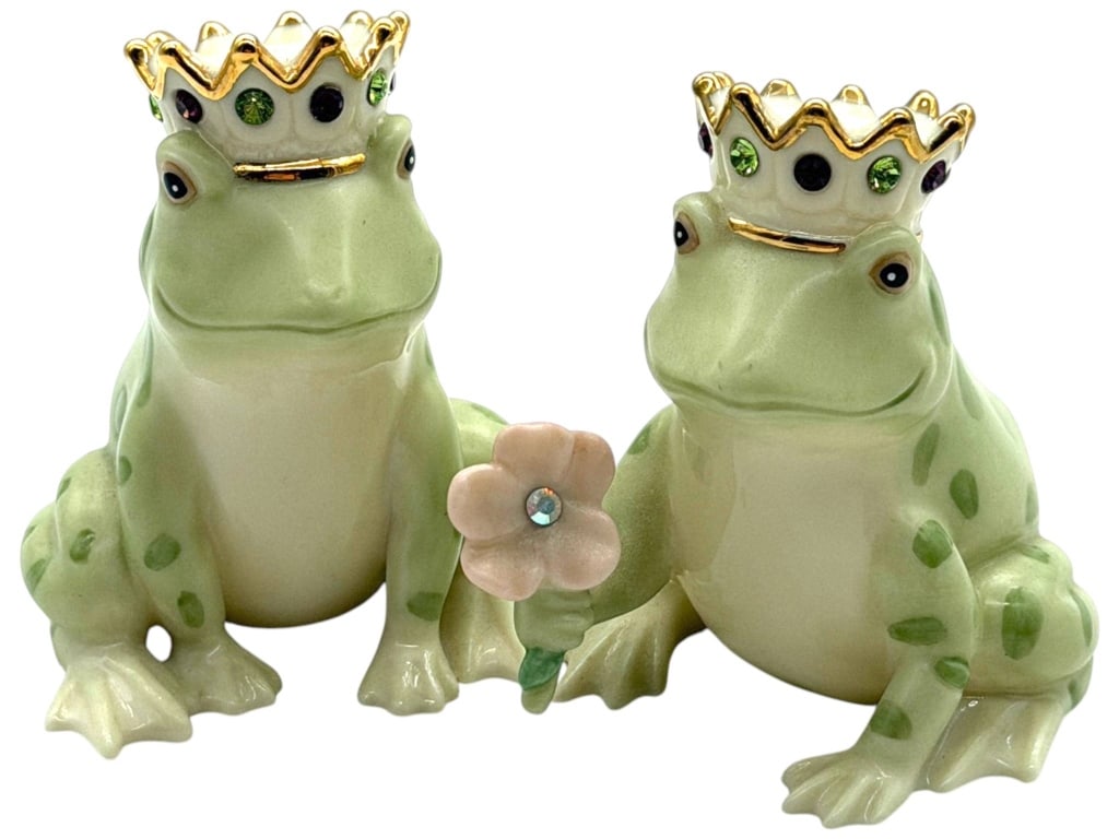 LENOX FROG PRINCE SALT & PEPPER SHAKERS 3.5" (1 of 7)