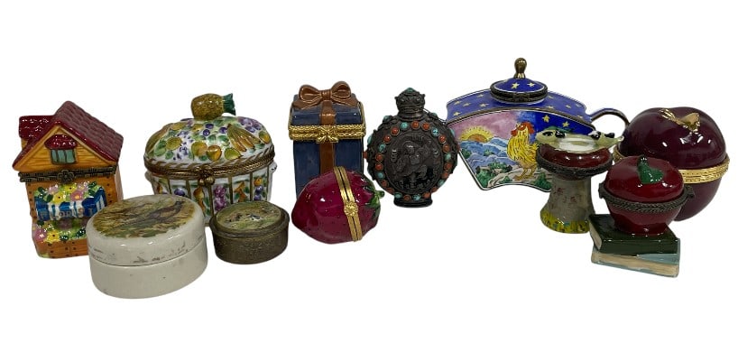 DECORATIVE TRINKET BOX COLLECTION INCLUDING LIMOGS (1 of 2)