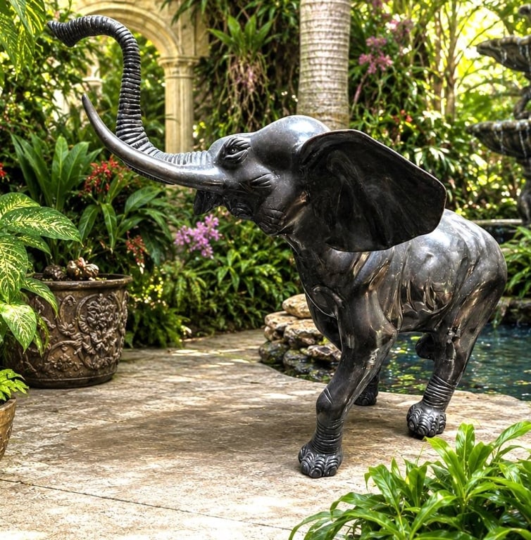 LARGE ELEPHANT SCULPTURE 43" (1 of 7)