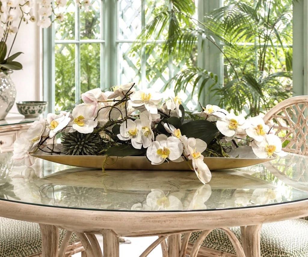 FAUX ORCHID CENTERPIECE 36" (1 of 4)