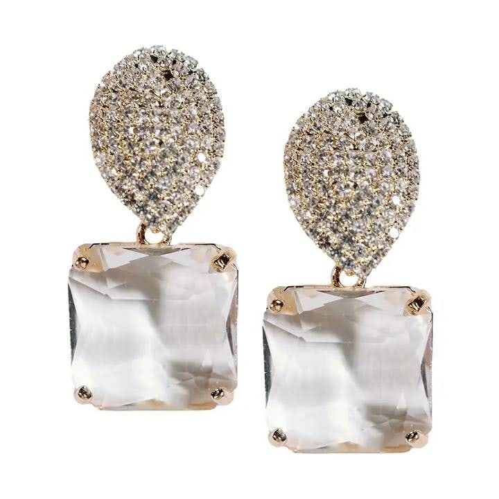RETRO PAVE GUM DROP EARRINGS (1 of 3)