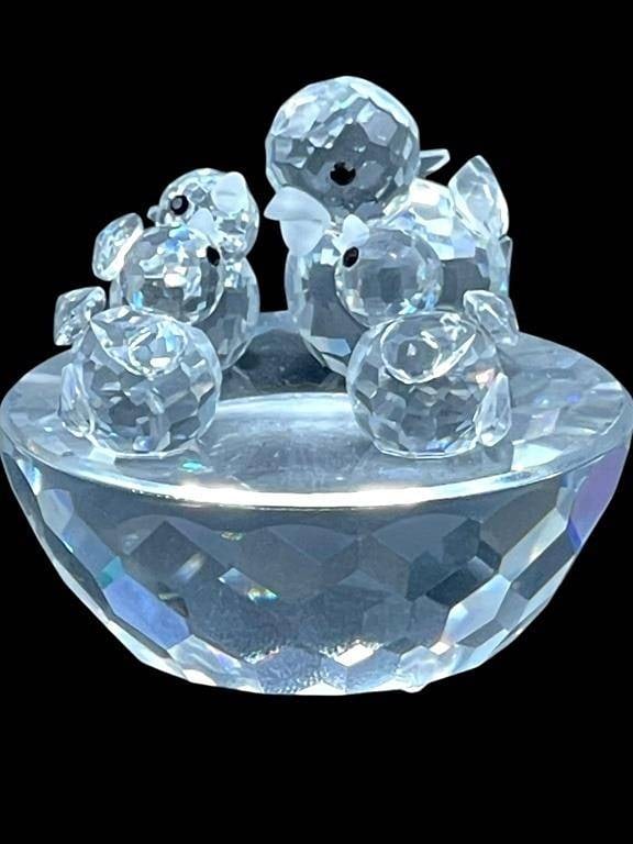 SWAROVSKI BIRD?S NEST CRYSTAL FIGURINE 2" (1 of 5)