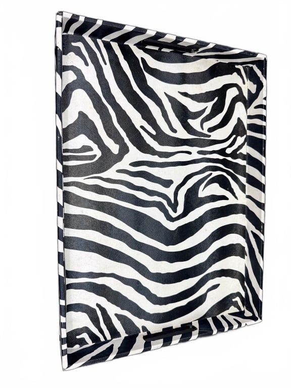 Rectangular Zebra Print Tray - 2