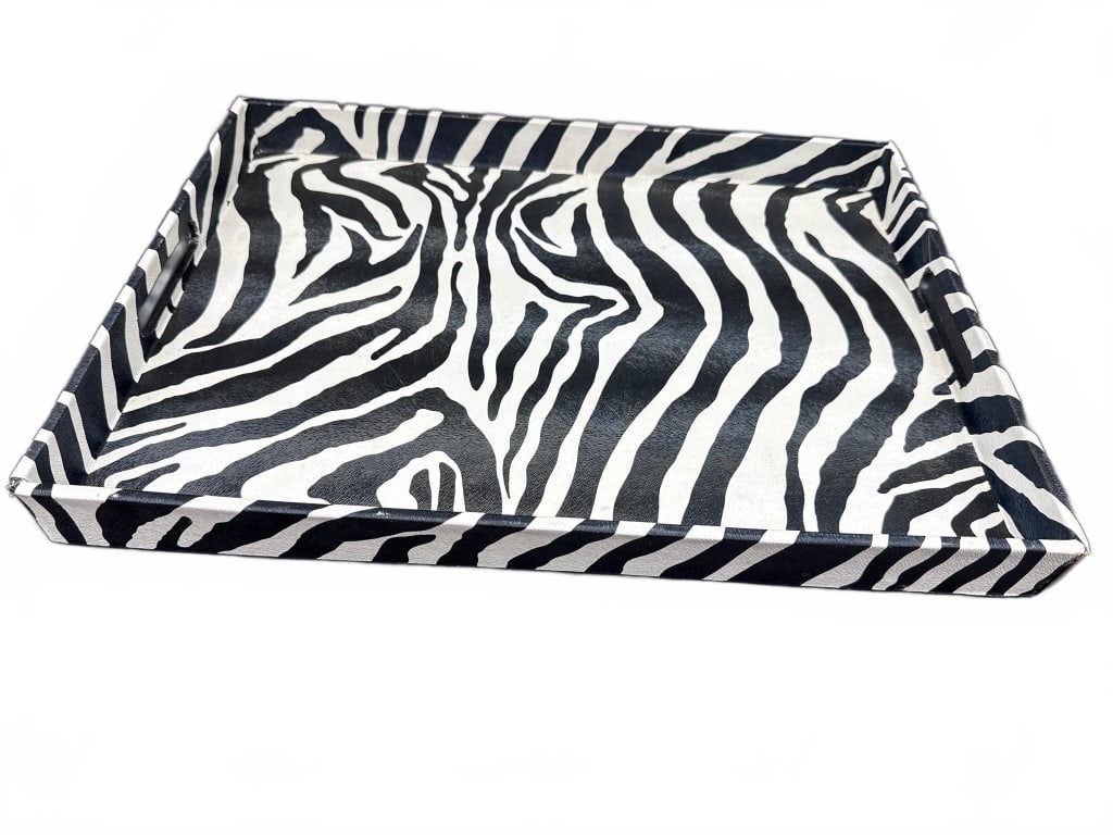 Rectangular Zebra Print Tray - 3
