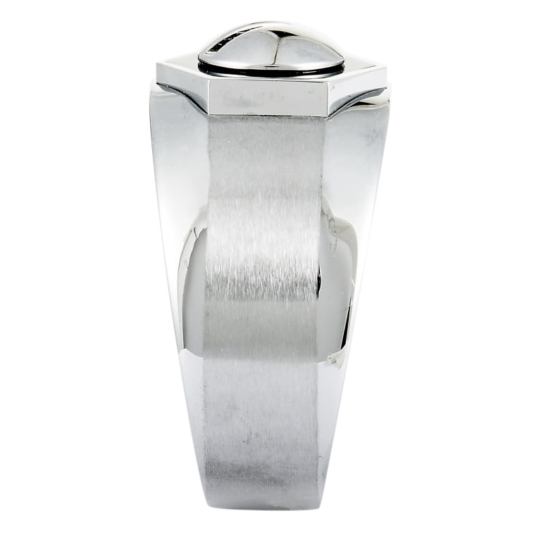 CHARRIOL ROTONDE STAINLESS STEEL BLACK EPOXY BAND: A stunningly robust design is marvelously presented in stainless steel in this fantastic Rotonde ring that is created by Charriol, producing a compellingly masculine effect.Ring Top Dimensions: 11mm x