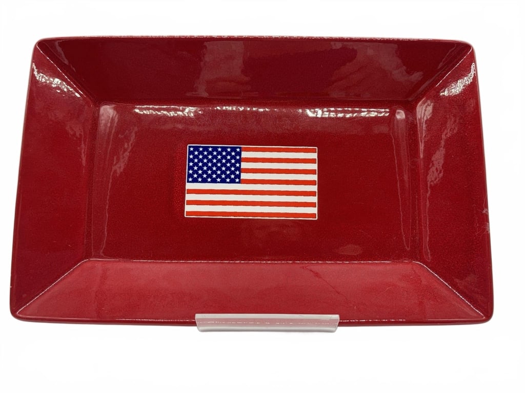 Waechtersbach USA Flag Red Ceramic Tray (1 of 5)