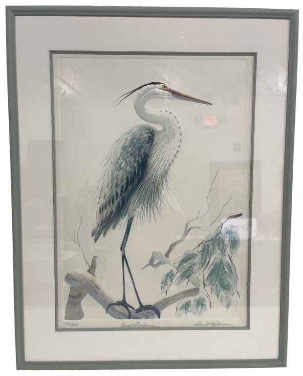 RICHARD E. WILLIAMS "GREAT BLUE HERON" 36" (1 of 10)