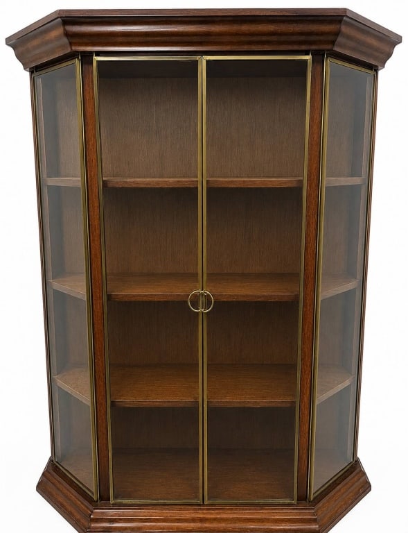 WOODEN CURIO DISPLAY CABINET 29" (1 of 6)
