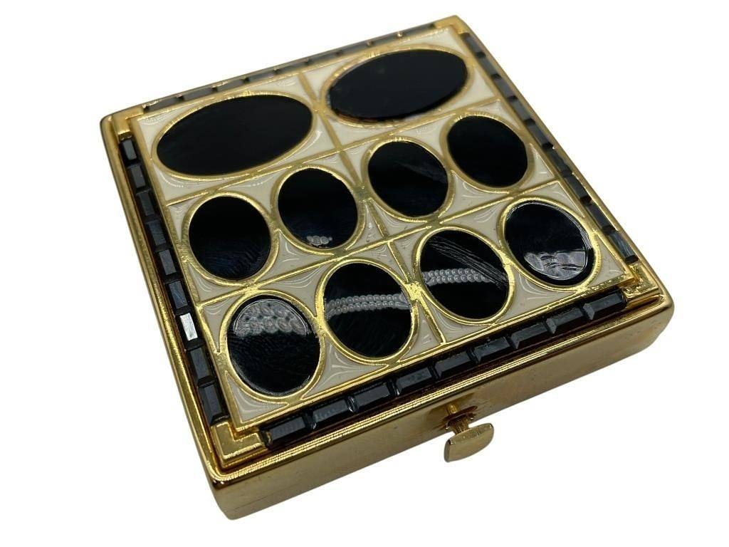 VINTAGE ESTEE LAUDER LUCITY EVE DECO COMPACT 2" (1 of 4)