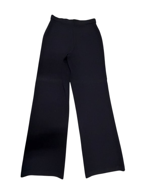 ST. JOHN BASICS BLACK KNIT PALAZZO PANTS SZ 6 (1 of 4)