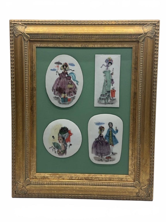 VIVA FRAMED PORCELAINS 17" (1 of 10)