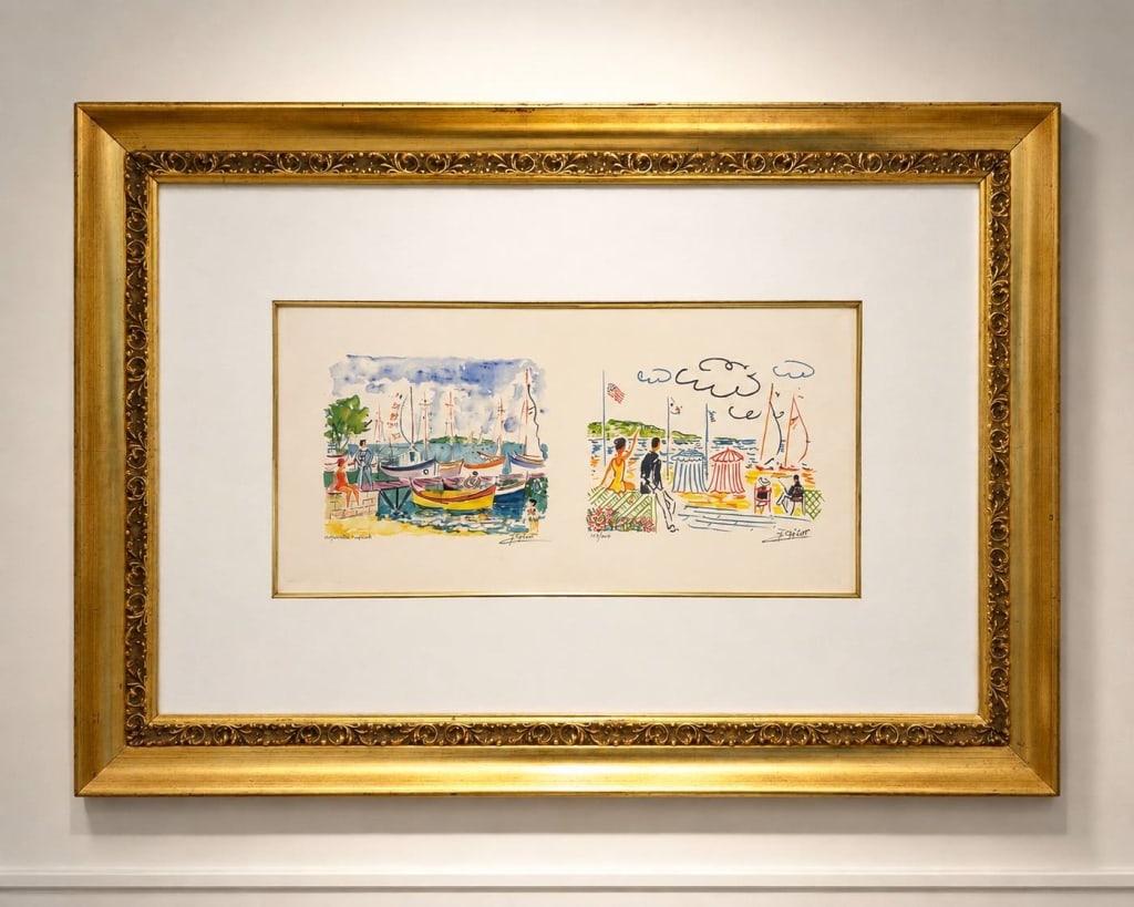 JEAN CLAUDE PICOT "SAILBOATS" FRAMED LITHOGRAPH 32 (1 of 8)