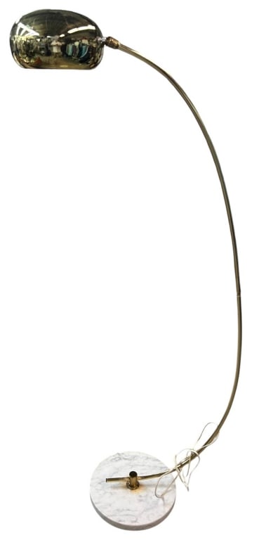 MID CENTURY BRASS ARC FLOOR LAMP 58" (1 of 6)