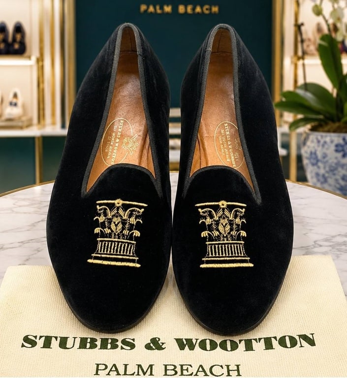 STUBBS & WOOTTON FOLLY FRENCH VELVET LOAFERS 8? (1 of 7)