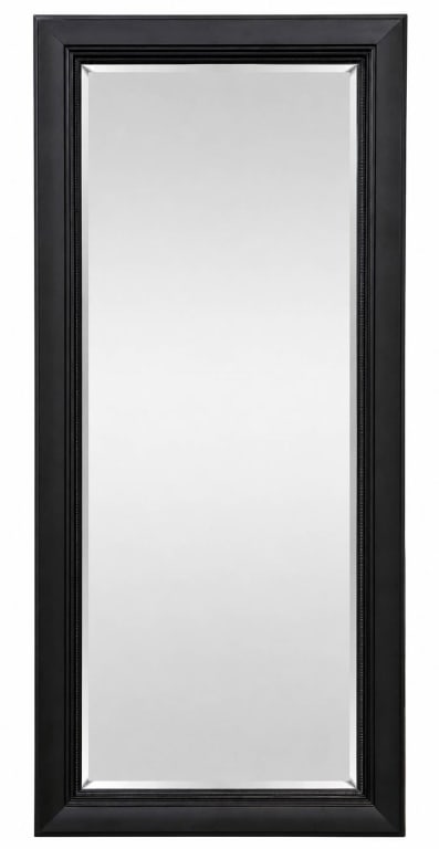 BLACK FRAMED BEVELED WALL MIRROR 65" (1 of 5)
