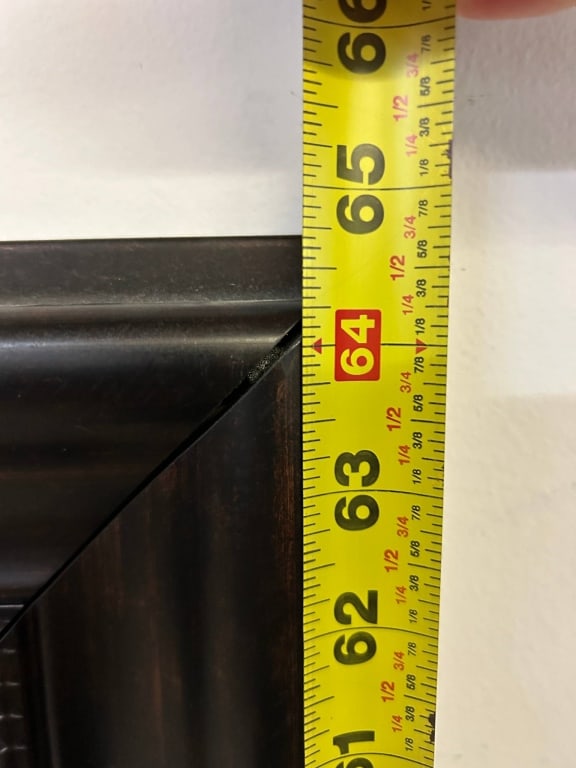 LARGE FRAMED BEVELED WALL MIRROR 65" - 5