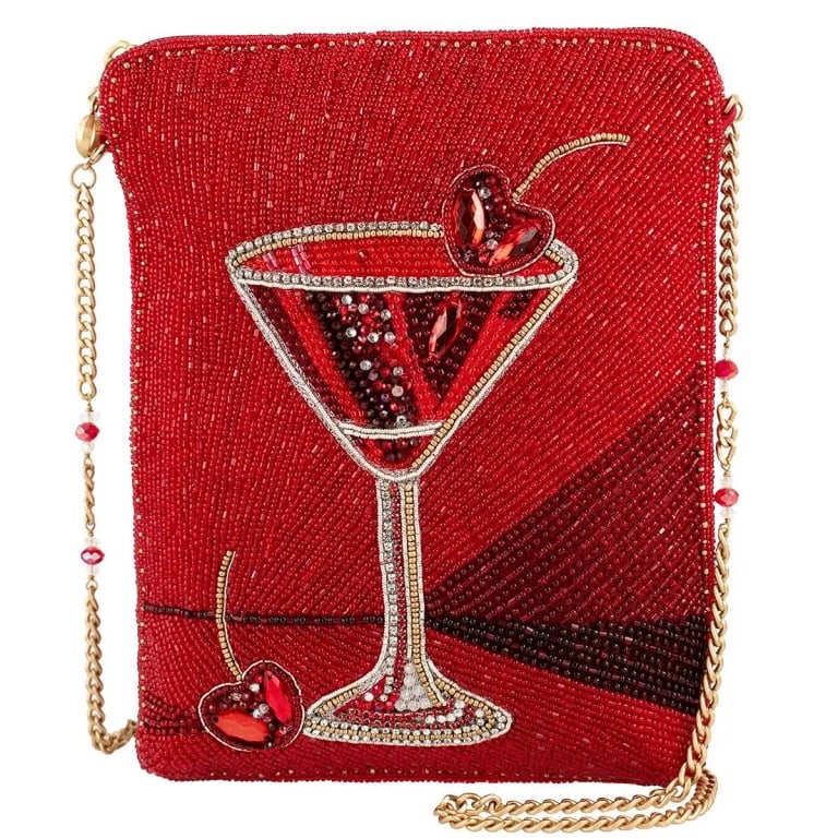 NEW MARY FRANCS TOP SHELF BAG: Every Mary Frances piece is handmade! | | For the woman who believes happy hour deserves a dress code, meet your perfect plus one. The Top Shelf purse is a head-to-toe red hand-beaded beauty