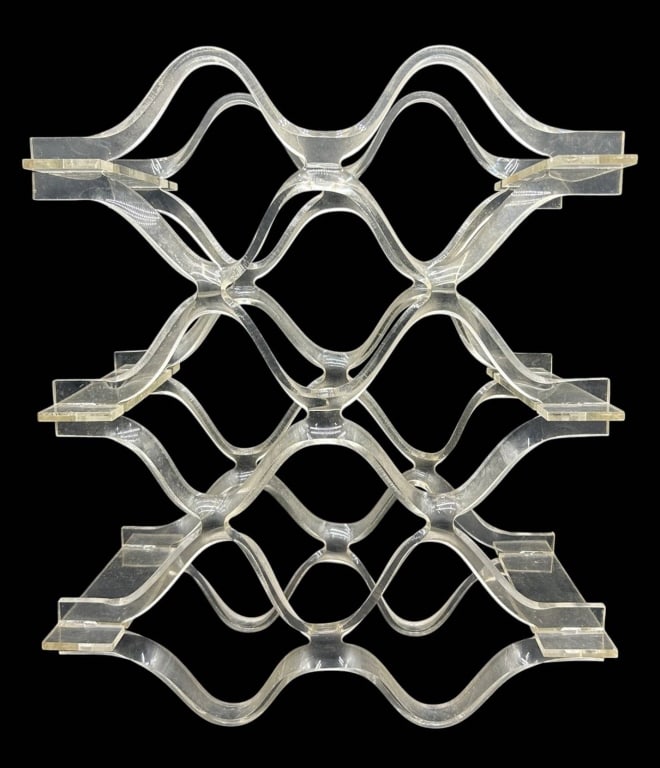 VINTAGE LUCITE WINE RACK 21in (1 of 6)