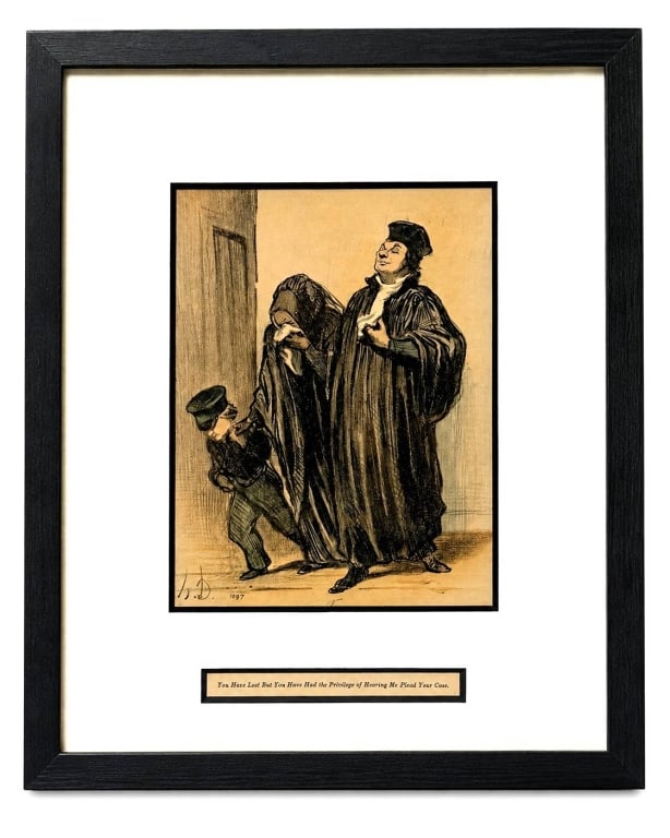 AFTER DAUMIER LEGAL CARTOON PRINT 16" (1 of 7)