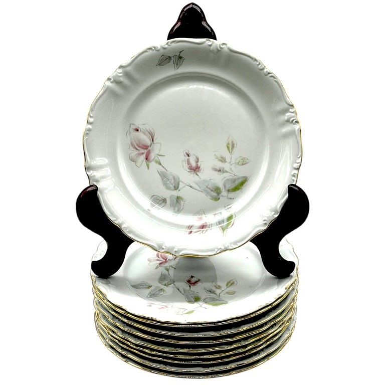 10 WINTERLING BAVARIA DELICATE ROSE PLATES 10" (1 of 6)