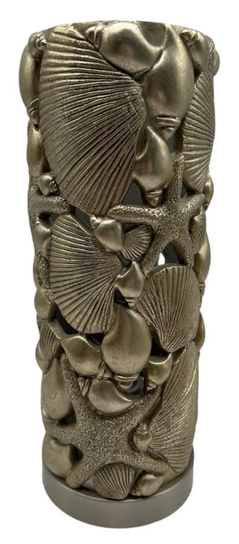 COASTAL SHELL & STARFISH VASE LIGHT 13" (1 of 5)
