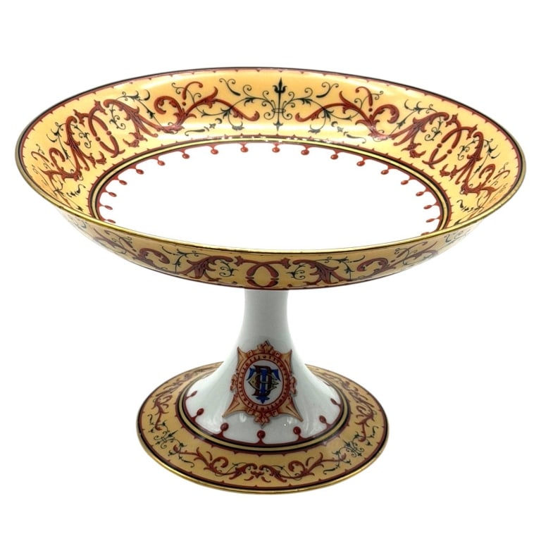 ANTIQUE LIMOGES PEDESTAL COMPOTE 10" (1 of 7)