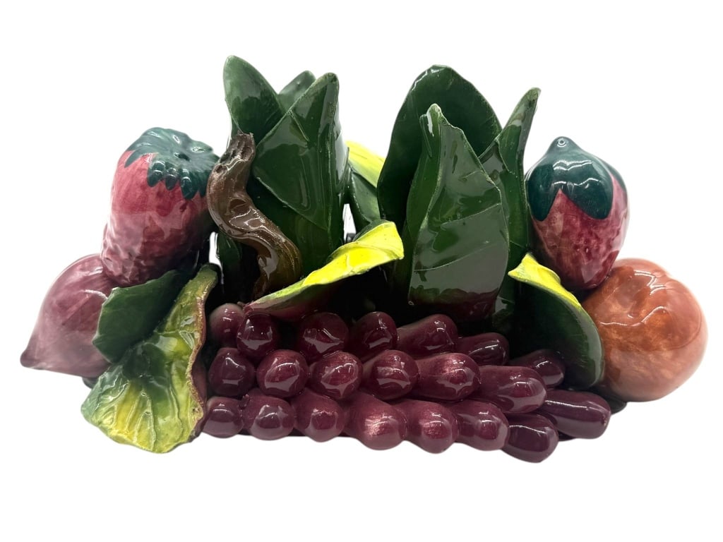 MAJOLICA FRUIT FORM CANDLE HOLDER 9" (1 of 6)