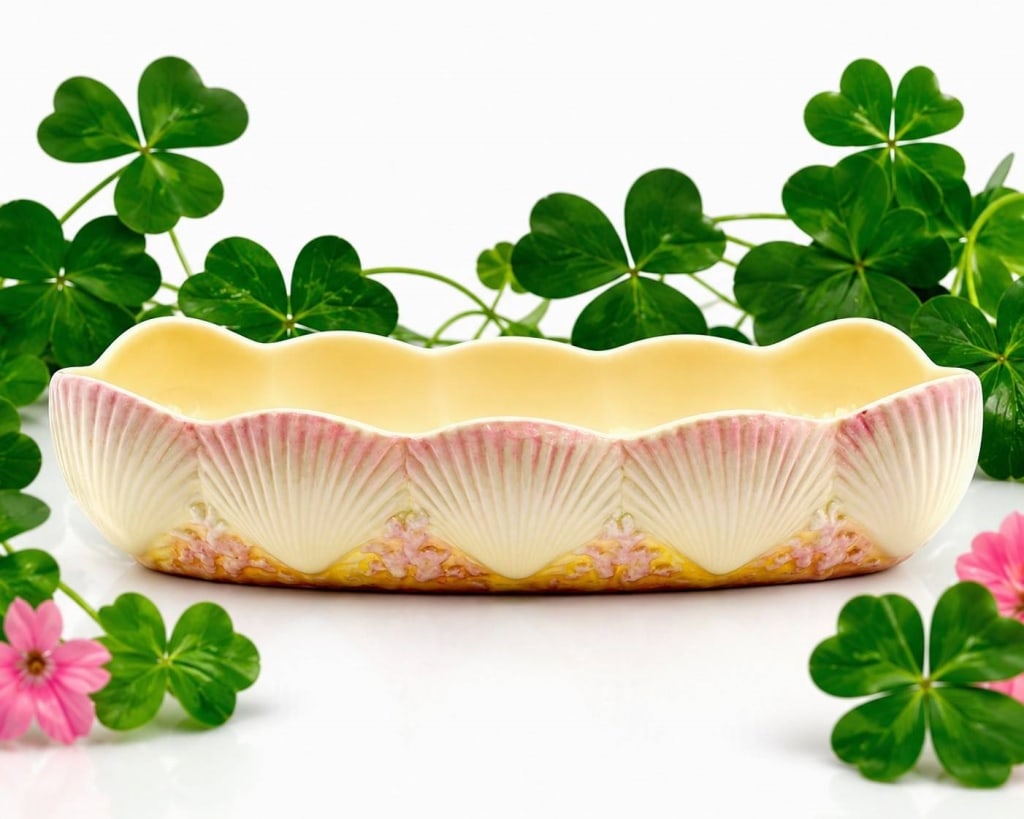 BELLEEK IRISH PORCELAIN SHELL CENTERPIECE BOWL 8" (1 of 7)