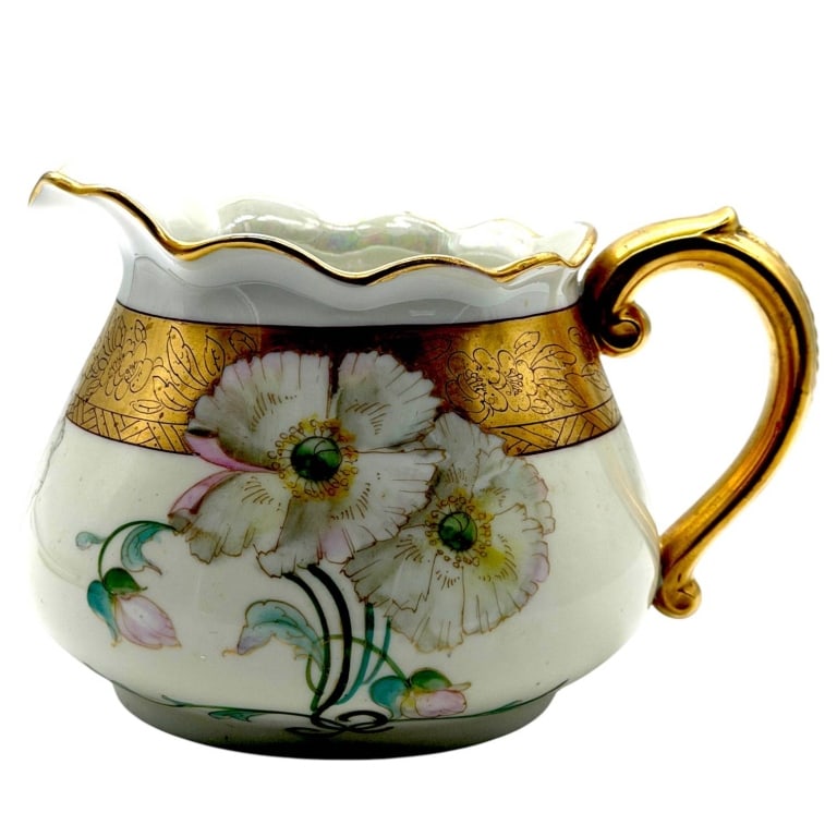 LS&C LIMOGES HAND PAINTED CREAMER 8" (1 of 6)