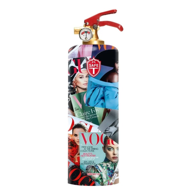 NEW! VOGUE INSPIRED FIRE EXTINGUISHER: Safe-T VOGUE is a tribute to one of the most influential fashion and lifestyle magazines, started in 1892 by Arthur Baldwin Turnure. He intended to create a publication that celebrated the "ceremonial