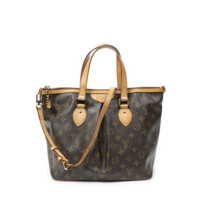 LOUIS VUITTON PALERMO PM BROWN MONOGRAM BAG: LOUIS VUITTON PALERMO PM BROWN MONOGRAM CANVAS GOLDEN BRASS Dimensions (CM): 30*26*16cm Production Code: SR2161 (26th Week of 2011) A ABD0449