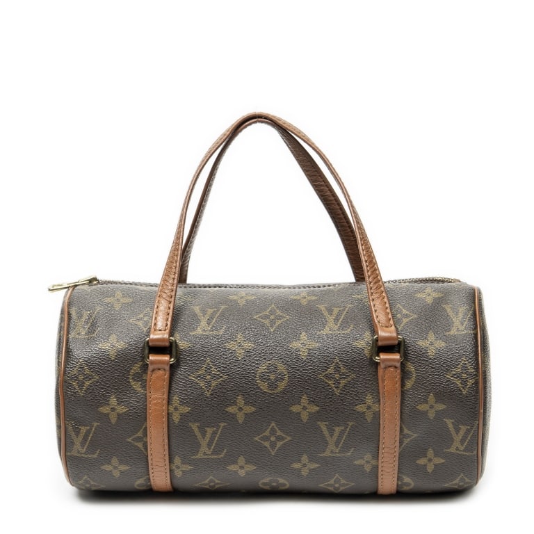 LOUIS VUITTON PAPILLON 26 BROWN MONOGRAM BAG: LOUIS VUITTON PAPILLON 26 BROWN MONOGRAM CANVAS GOLDEN BRASS Dimensions (CM): 26*13*13cm Production Code: 884TH (April 1988) A ABD2833