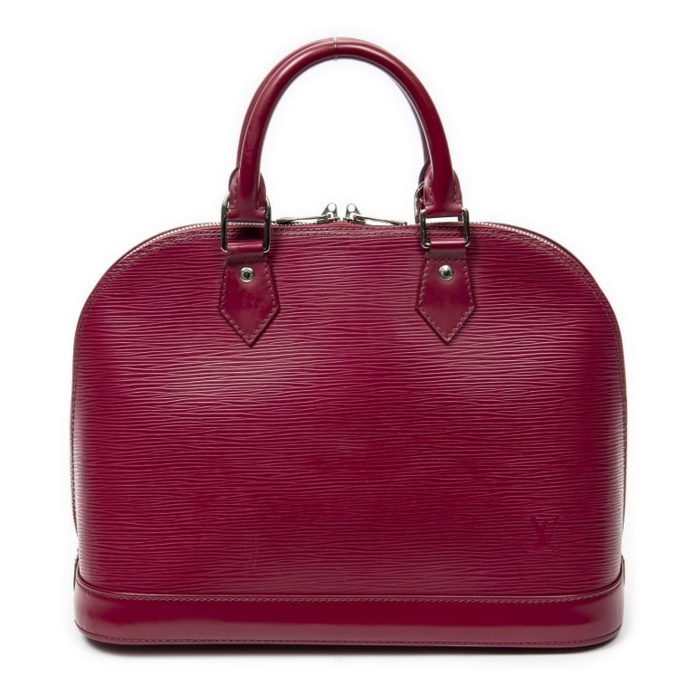 LOUIS VUITTON ALMA PM FUCHSIA EPI SILVER BRASS: LOUIS VUITTON ALMA PM FUCHSIA EPI SILVER BRASS Dimensions (CM): 30*23*15cm Production Code: FL4132 (43rd week of 2012) A ABC6191