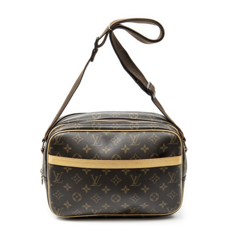 LOUIS VUITTON REPORTER PM BROWN MONOGRAM CANVAS GO: LOUIS VUITTON REPORTER PM BROWN MONOGRAM CANVAS GOLDEN BRASS Dimensions (CM): 28*18*12cm Production Code: SP0035(March 2005) A ABC4316