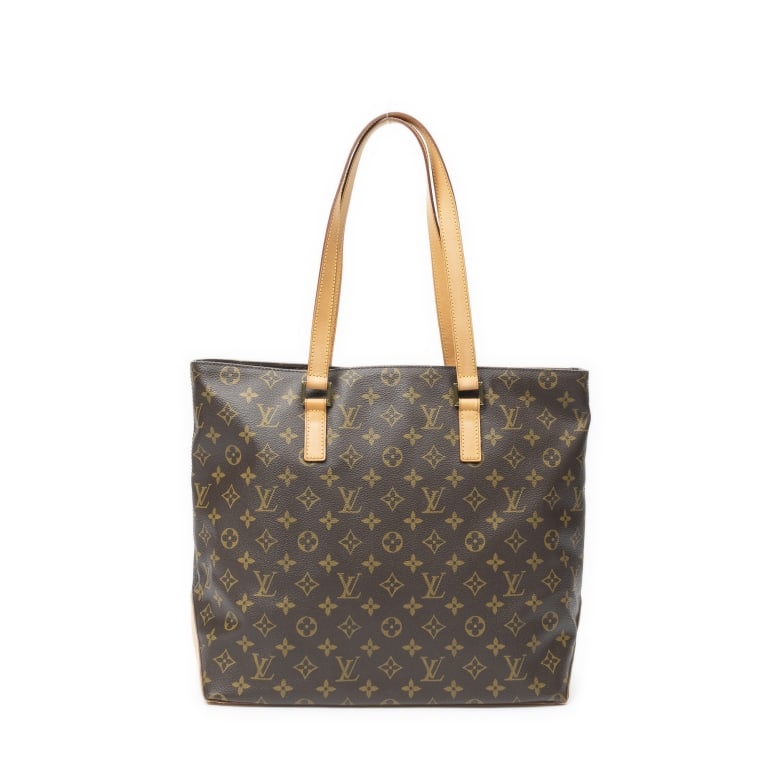 LOUIS VUITTON CABAS MEZZO BROWN MONOGRAM BAG: LOUIS VUITTON CABAS MEZZO BROWN MONOGRAM CANVAS GOLDEN BRASS Dimensions (CM): 35*32*15cm Production Code: TH0031 (March 2001) AA ABD2831