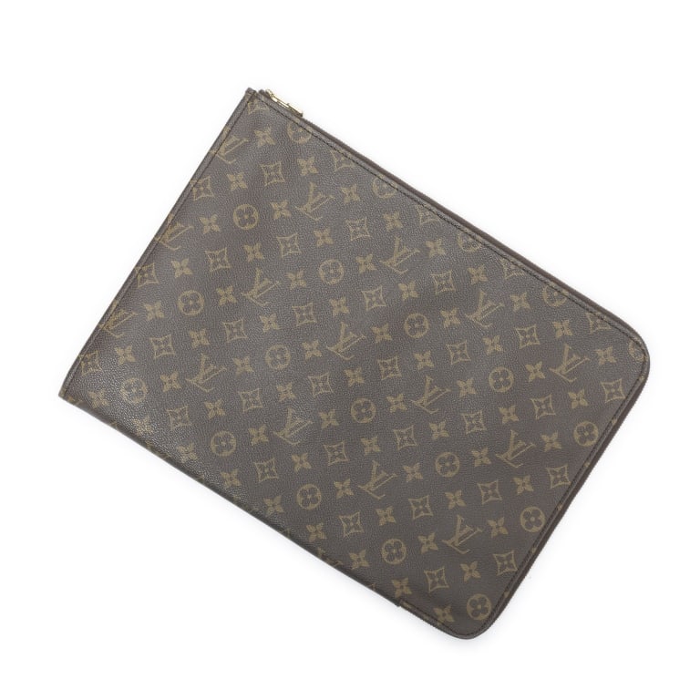 LOUIS VUITTON POCHE DOCUMENTS GM BROWN MONOGRAM CA: LOUIS VUITTON POCHE DOCUMENTS GM BROWN MONOGRAM CANVAS GOLDEN BRASS Dimensions (CM): 37*28*2cm Production Code: TH0940(April 1990) A ABD2233