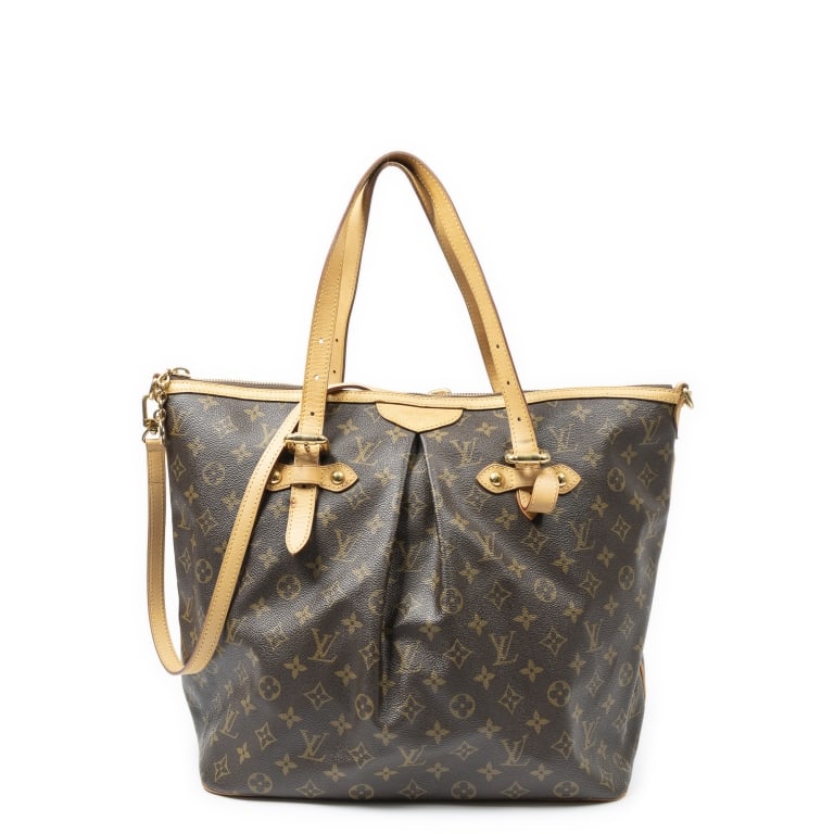 LOUIS VUITTON PALERMO GM BROWN MONOGRAM BAG: LOUIS VUITTON PALERMO GM BROWN MONOGRAM CANVAS GOLDEN BRASS Dimensions (CM): 35*35*20cm Production Code: MI2102 (20th week of 2012) A ABD3497