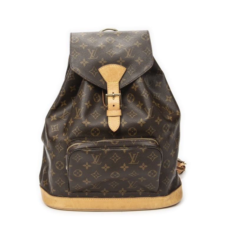 LOUIS VUITTON MONTSOURIS GM BROWN MONOGRAM CANVAS: LOUIS VUITTON MONTSOURIS GM BROWN MONOGRAM CANVAS GOLDEN BRASS Dimensions (CM): 30*35*12cm Production Code: SP0949 (April 1999) A ABD4244
