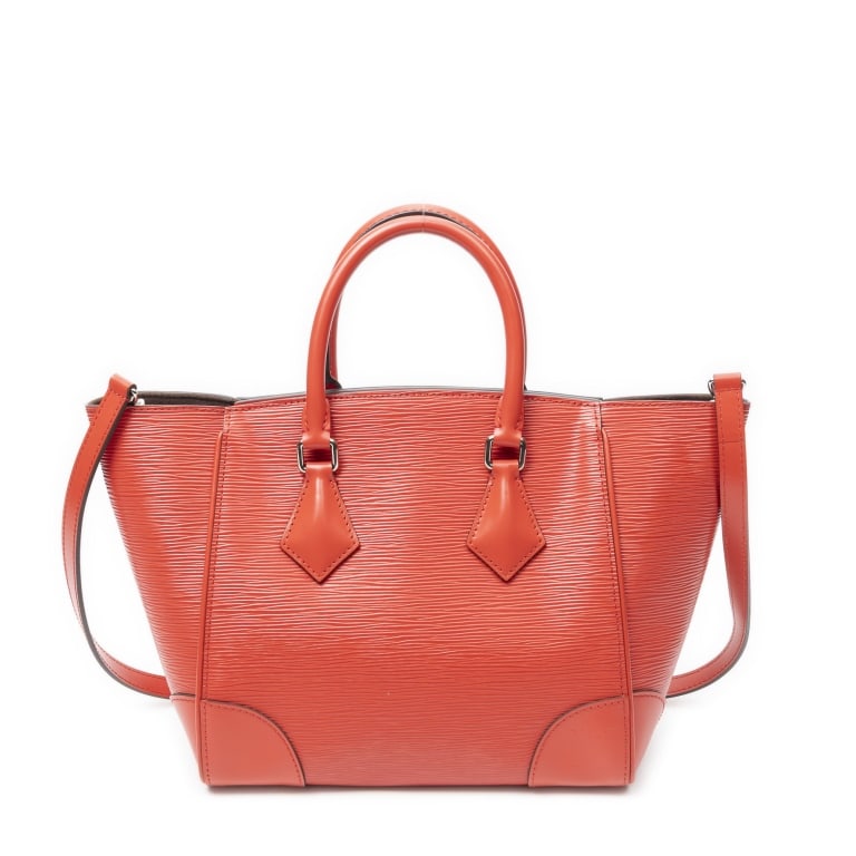 LOUIS VUITTON PHENIX PM COQUELICOT EPI BAG: LOUIS VUITTON PHENIX PM COQUELICOT EPI SILVER BRASS Dimensions (CM): 25*22.5*14cm Production Code: CA4135 (43rd Week of 2015) AA ABD3498