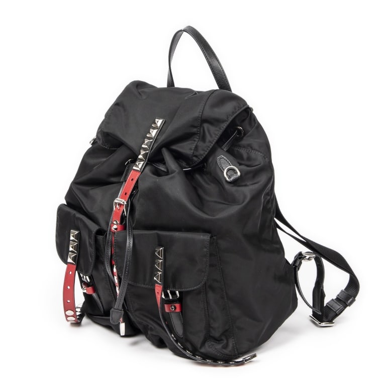 PRADA STUDDED DRAWSTRING BACKPACK - 2