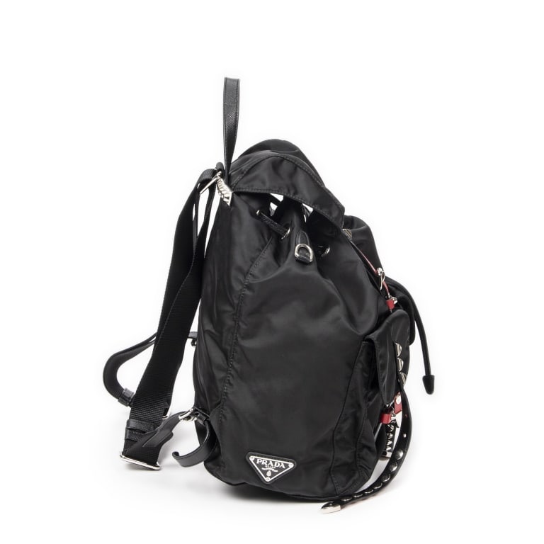 PRADA STUDDED DRAWSTRING BACKPACK - 4