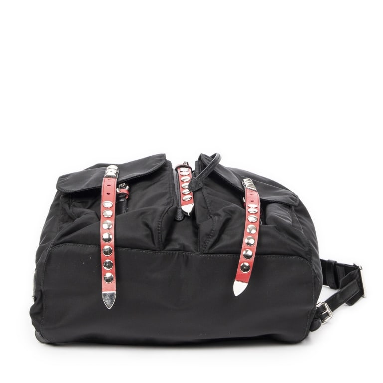 PRADA STUDDED DRAWSTRING BACKPACK - 6