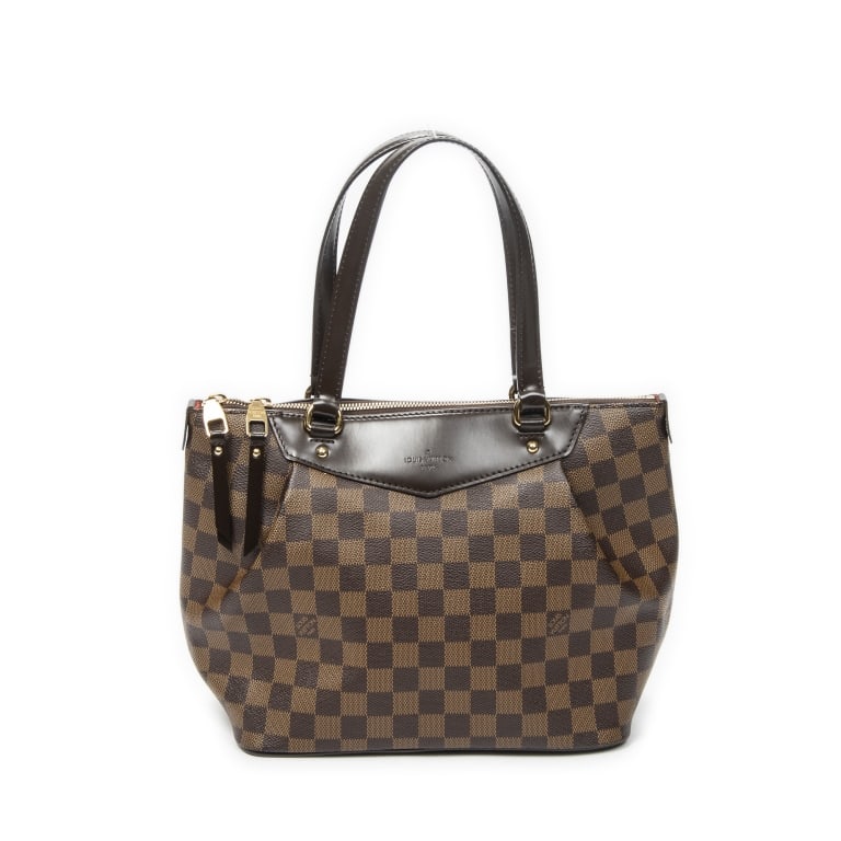 LOUIS VUITTON WESTMINSTER PM DAMIER EBENE BAG: LOUIS VUITTON WESTMINSTER PM BROWN DAMIER EBENE GOLDEN BRASS Dimensions (CM): 25*23*14cm Production Code: SD2131 (23rd Week of 2011) AA ABD3417