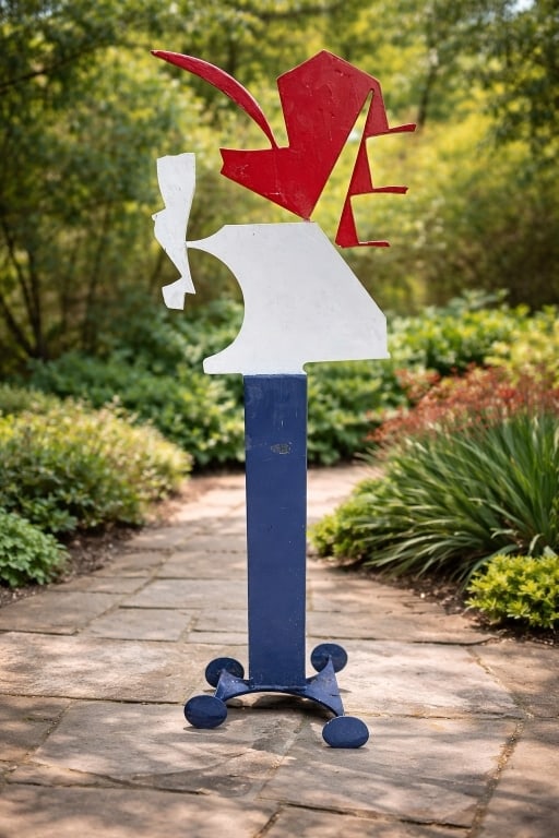 LARGE ABSTRACT MODERNIST METAL SCULPTURE 58 (1 of 6)