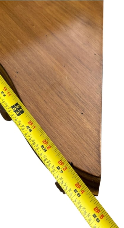 CARVED WOOD TRIANGULAR CORNER TABLE 36" - 6