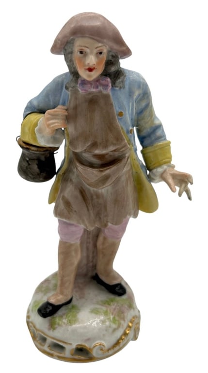 MEISSEN STYLE PORCELAIN MALE FIGURE 8" (1 of 9)