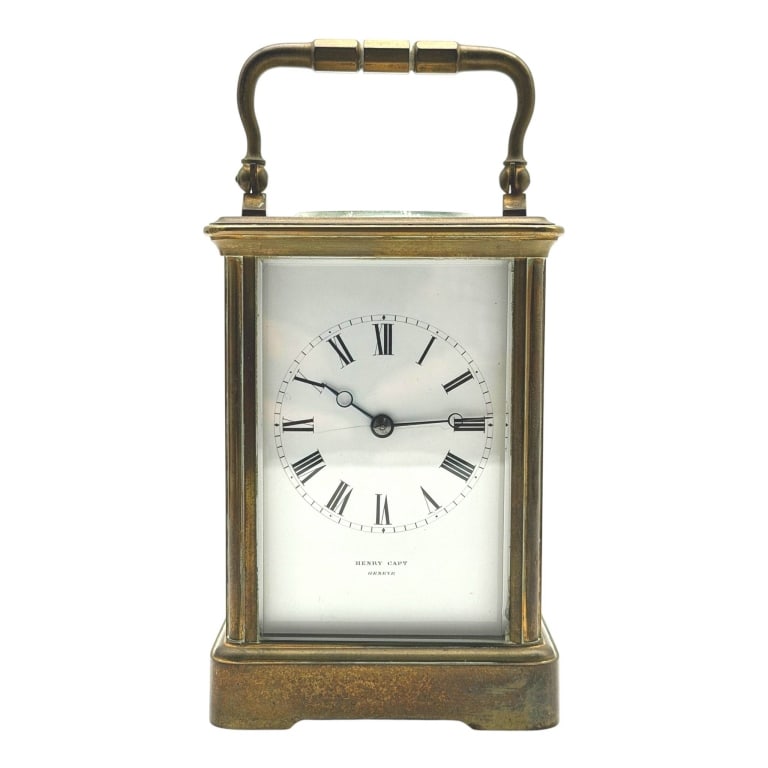 HENRY CAPT GENEVE CARRIAGE CLOCK 6.5" (1 of 10)