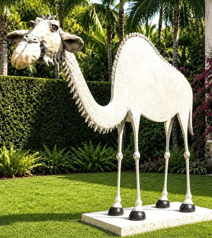 TODD WARNER WHIMSICAL CAMEL SCULPTURE 72" (1 of 6)