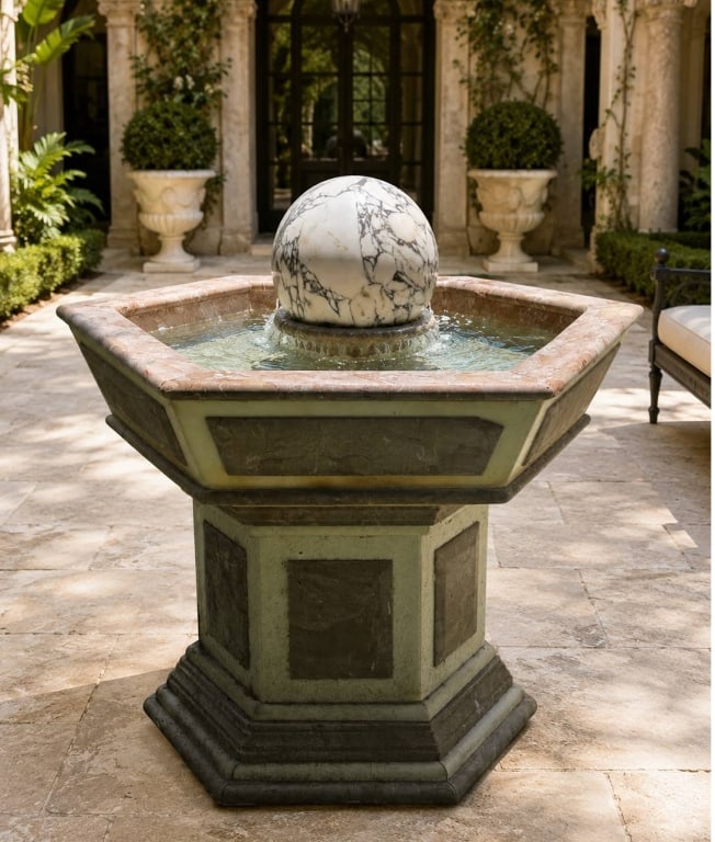 ITALIAN MARBLE GARDEN FOUNTAIN 48" (1 of 10)