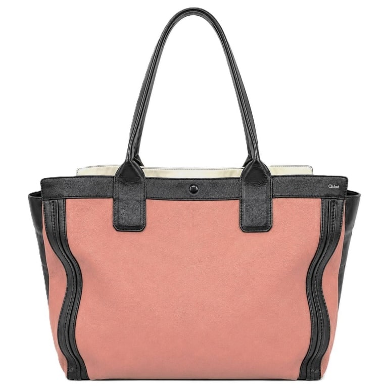 CHLOE ALISON PINK LEATHER TOTE 14": .